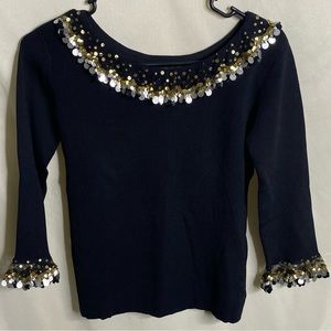 Vintage J.A.C. Sparkly Black Sweater